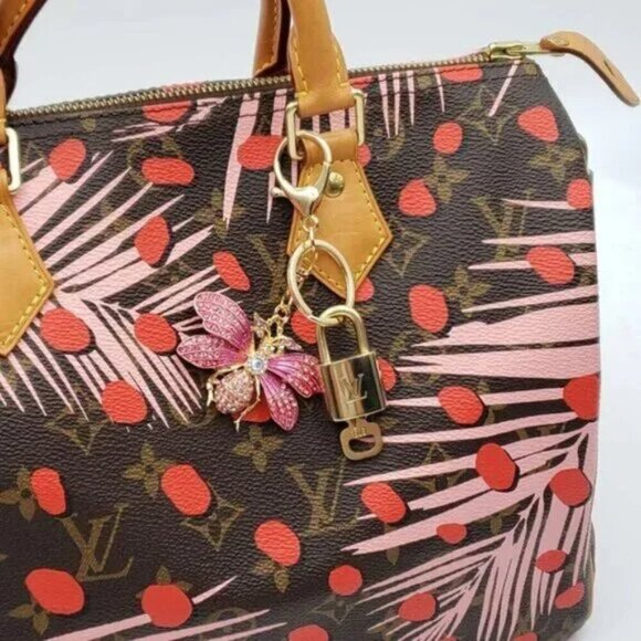 100% Auth Louis Vuitton Lock & Key with unbranded Bagcharm, Keycharm, Keychain - Picture 7 of 9